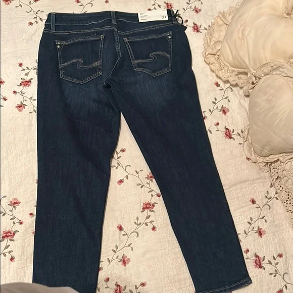 🆕Silver Jeans⭐️NWT⭐️Blue Skinny Crop Midrise Curvy SUKI JEANS Size 31 - Picture 13 of 14
